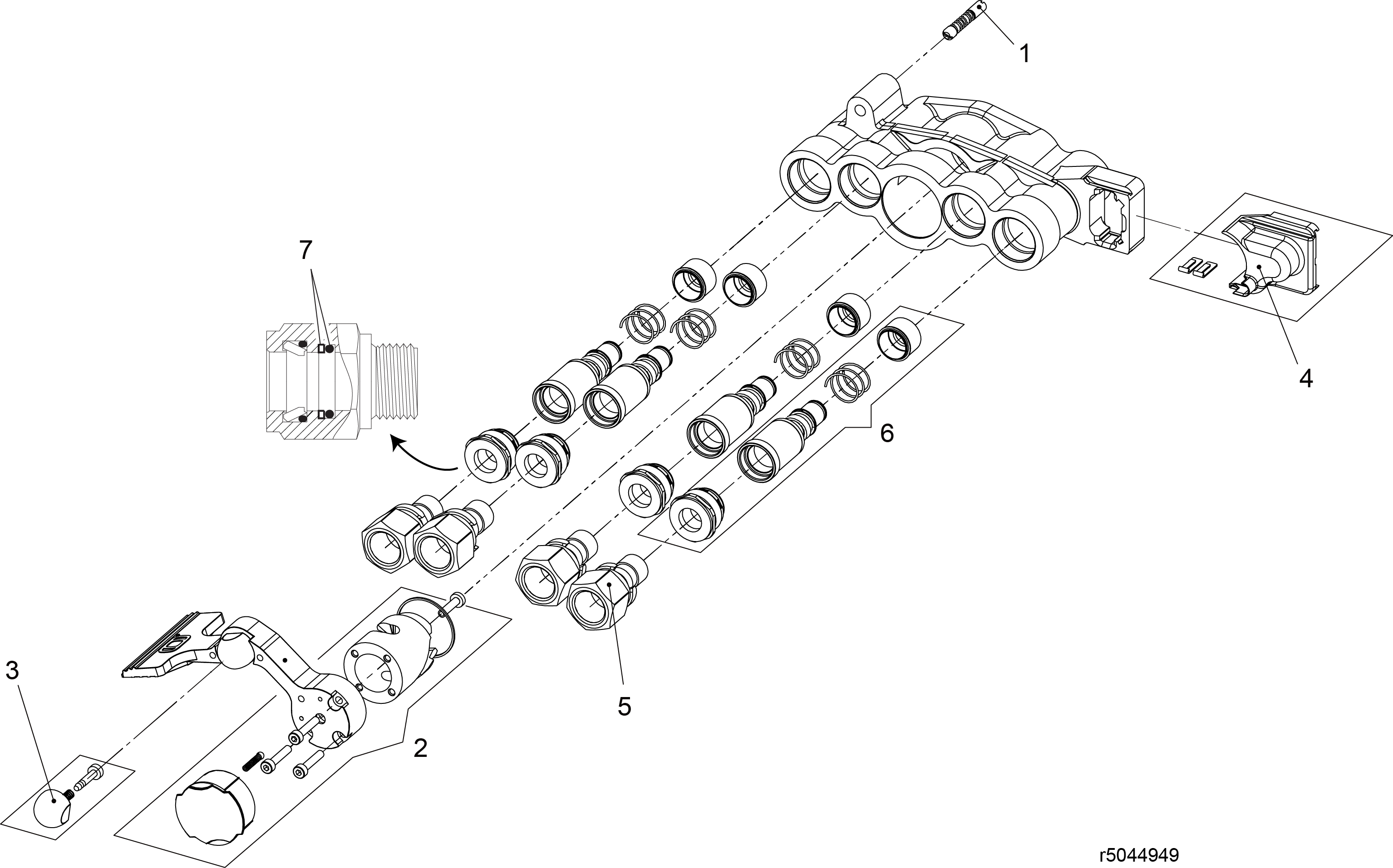 5044949 Multi coupling MC4 MC-4 - Quicke and Trima Original Spare