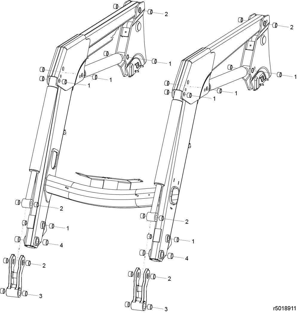 5018911 Bushing kit - Quicke and Trima Original Spare Parts