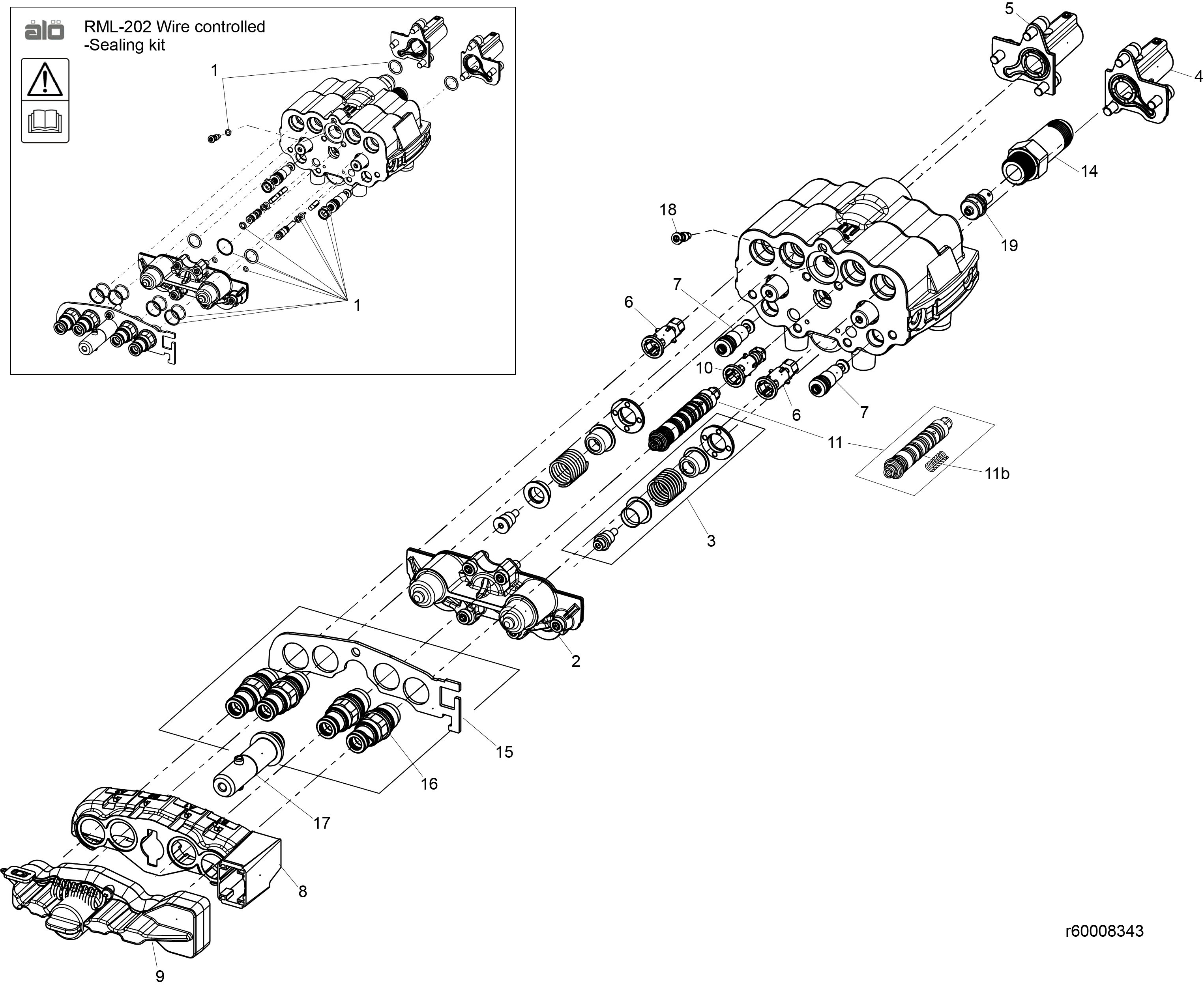 60008343 Valve STM Ergo Live3 OC - Quicke and Trima Original Spare  