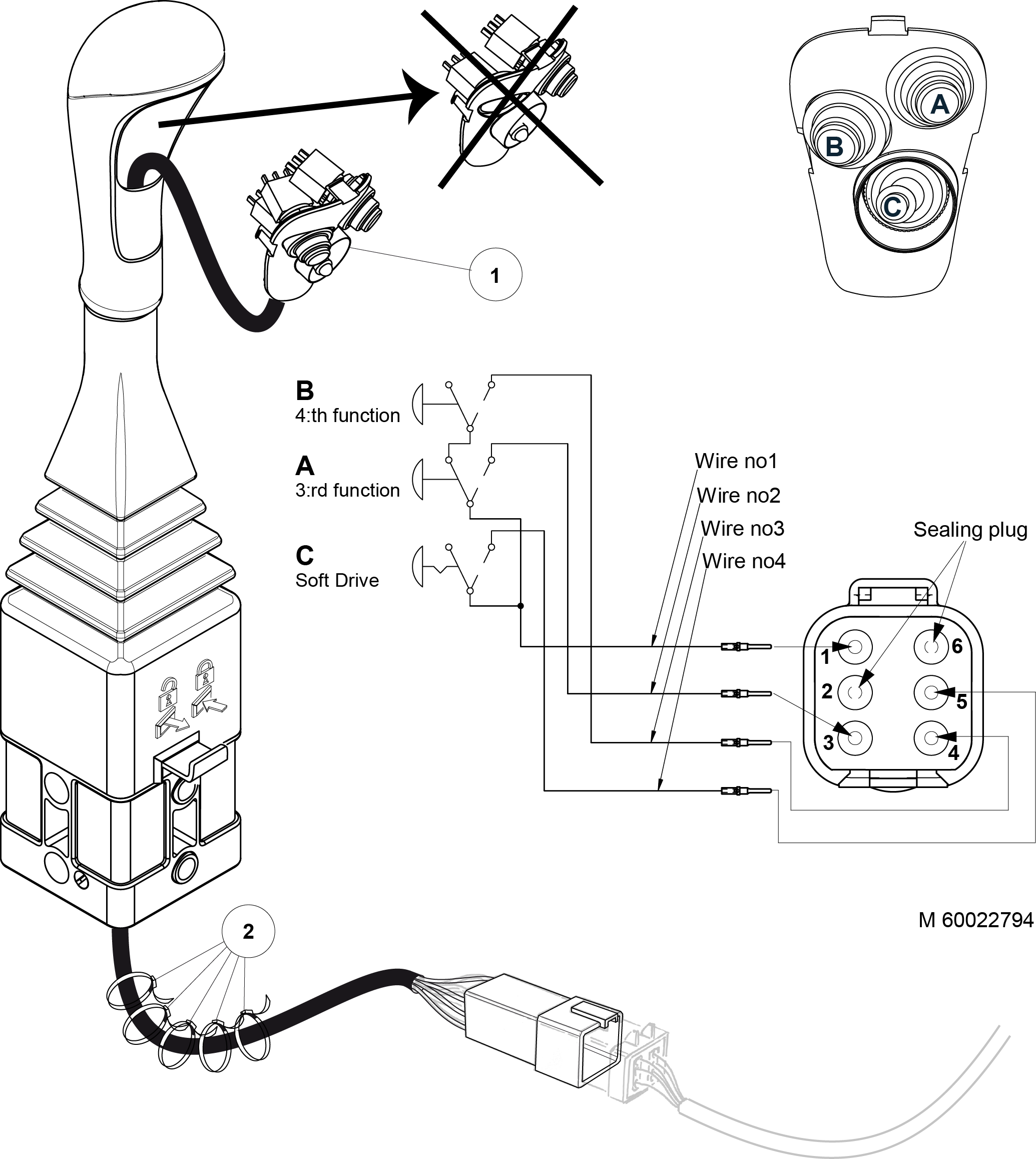 60022794 Switch kit LCS ErgoDrive - Quicke and Trima Original 